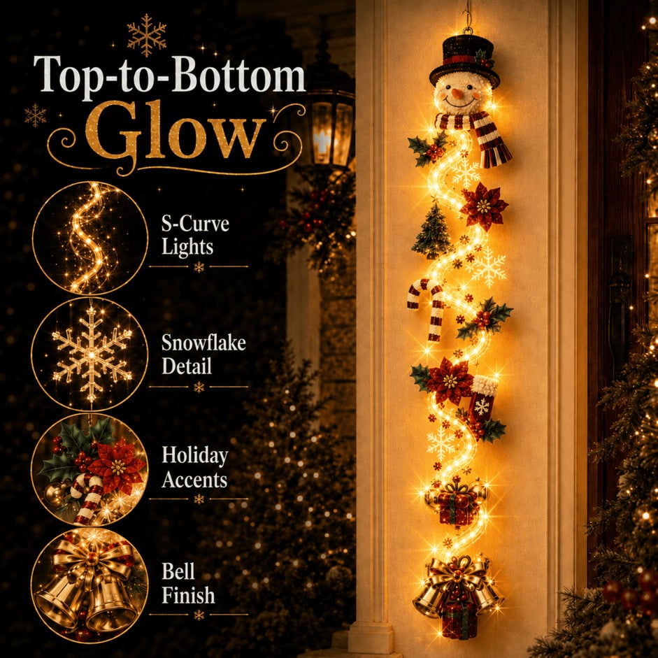 ⏳ 48% OFF TODAY – 🎄 Glowing Christmas Door Hanger | Light Up Your Doorway with Christmas Magic✨