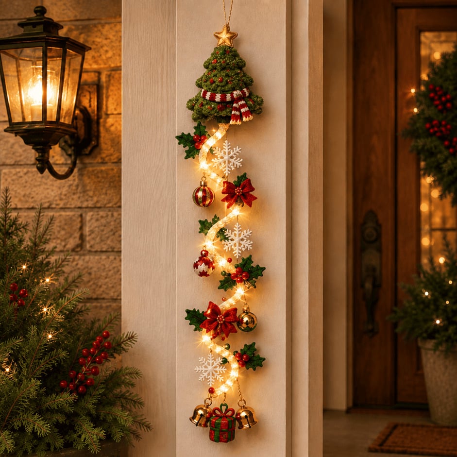 ⏳ 48% OFF TODAY – 🎄 Glowing Christmas Door Hanger | Light Up Your Doorway with Christmas Magic✨