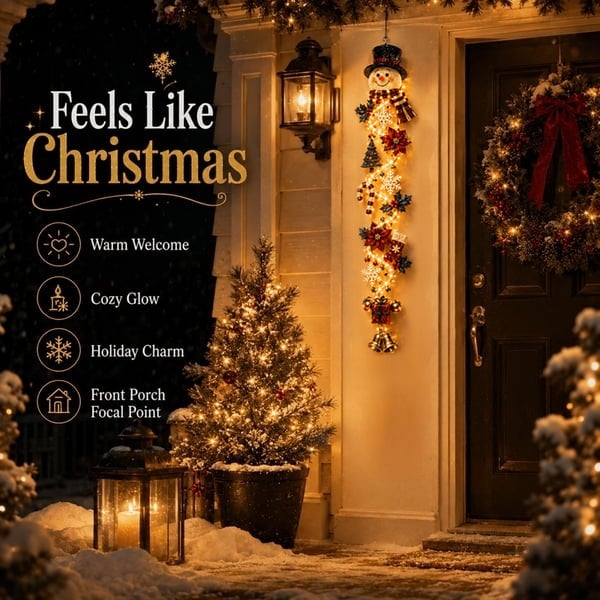 ⏳ 48% OFF TODAY – 🎄 Glowing Christmas Door Hanger | Light Up Your Doorway with Christmas Magic✨